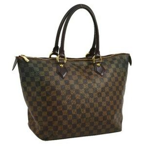 LV Saleya MM Damier Ebene canvas tote